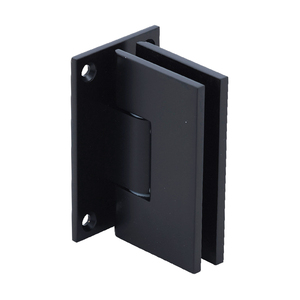 CRL Matte Black Victoria 5 Degree Pre-Set Wall Mount Full Back Plate Hinge