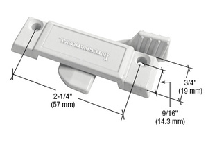 CRL White Diecast Sash Lock with 2-1/4" Screw Holes for International Windows