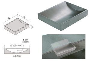 CRL Brushed Stainless Steel 12" Wide x 10" Deep x 2" High Standard Counter Top Deal Tray