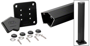 CRL Matte Black 100 Series 36" 135º Surface Mount Post Kit