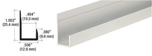 CRL Satin Anodized Standard Aluminum 3/8" J-Channel