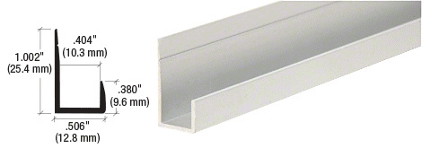CRL Satin Anodized Standard Aluminum 3/8" J-Channel