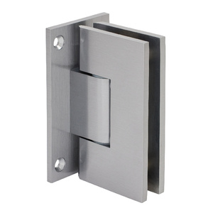 CRL Brushed Satin Chrome Vienna 337 Series Adjustable Wall Mount Full Back Plate Hinge
