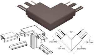 CRL Matte Bronze 200 Series Top Cap 90º Corner