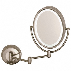 CRL Wall Mount Dual Arm Oval Mirror with LED Surround Light