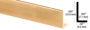 CRL Brite Gold Anodized Aluminum 5/8" L-Bar Extrusion