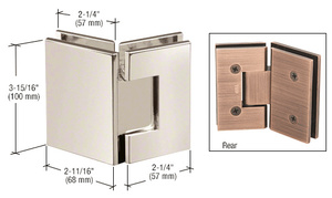 CRL Polished Nickel Vienna 045 Series 135 Degree Glass-to-Glass Hinge