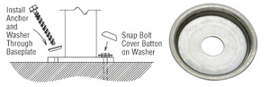 CRL Mill Stainless Steel Button Washer