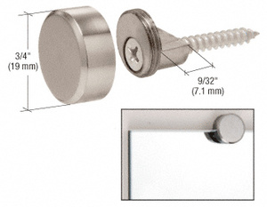 CRL Brushed Nickel Round Mirror Clip Set