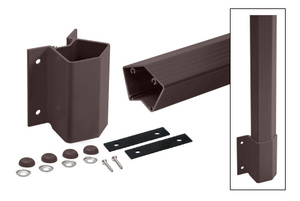 CRL 36" Matte Bronze Outside 135 Degree Fascia Mount Post Kit for 200, 300, 350, and 400 Series Rails