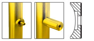 CRL Brass 2" Tubing Adaptor for 1-1/4" Diameter Standoff