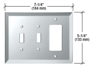 CRL Clear Double Toggle Designer Glass Mirror Plate