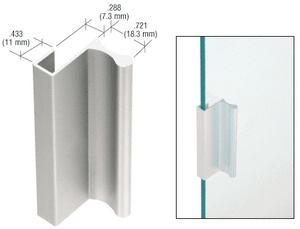 CRL Satin Anodized 6" Aluminum Pull with 7/16" Lip for Sliding Glass and Panel Door