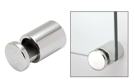 CRL 1" 316 Polished Stainless Single Sided Adjustable Barrel Edge Grip
