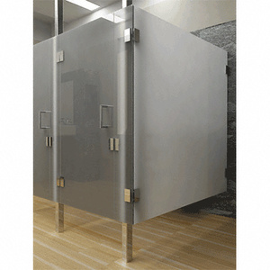 CRL Polished Stainless Custom Frameless 'All-Glass' Restroom Partition