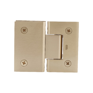 CRL Satin Brass Geneva 180 Series 180 Degree Glass-to-Glass Standard Hinge