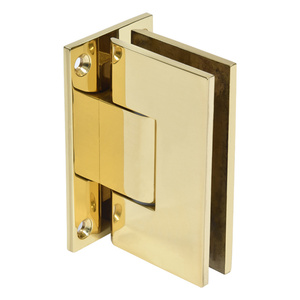 CRL Polished Brass Vienna 337 Series Adjustable Wall Mount Full Back Plate Hinge