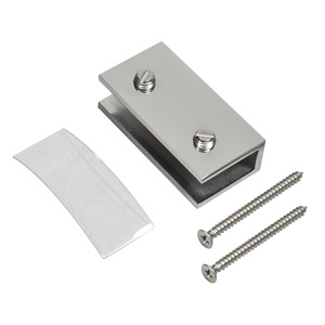 CRL Polished Chrome No-Drill Fixed Panel Glass Clamp