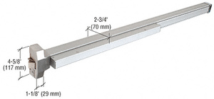 CRL Aluminum 1900 Series Non-Handed Rim Panic Exit Device