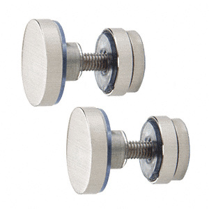 CRL Brushed Stainless Track Holder Fittings for Fixed Panel - 2/Pk