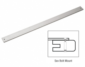 CRL 48" Satin Aluminum Extruded Aluminum Door Bumper Bars