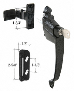 CRL Colonial Screen and Storm Door Push Button Lock with 1-3/4" Screw Holes