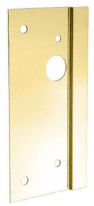 CRL Polished Brass 4" x 10" Left Hand Center Lock Latch Guard