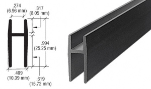 CRL Flat Black Aluminum D5610 'H' Bar