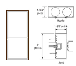 CRL-U.S. Aluminum Bronze Black Anodized 1-3/4" x 4" 400 Series Up and Over Single Door Frame