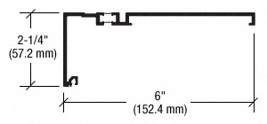 CRL-U.S. Aluminum Wall Jamb Base for 1" Glass, Custom Paint, 24'-2"