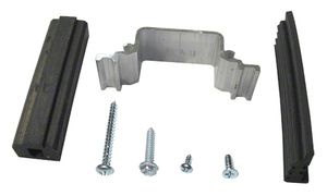 CRL-U.S. Aluminum Series 451 Transom Frame Header Clip with Screws for Surface Mount Door Closer