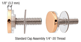 CRL Brass 3/4" Diameter Standoff Cap Assembly