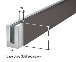 CRL Dark Bronze 3 m Cladding for L56S, L21S, and L25S Series Square Aluminum Base Shoe