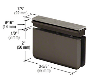 CRL Oil Rubbed Bronze Prima 06 Series EZ-Adjust Top Mount Hinge
