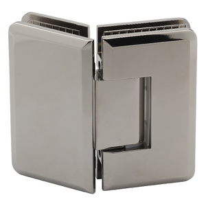 Polished Nickel 135° Glass to Glass Majestic Series Hinge