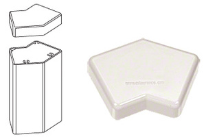 CRL Sky White 100 Series 135 Degree Post Cap