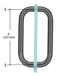 CRL Gun Metal 8" Back-to-Back Solid 3/4" Diameter Pull Handles Without Metal Washers