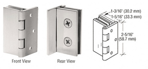 CRL Brushed Nickel Double Wall-to-Glass Hinges