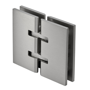 CRL Brushed Satin Chrome Concord 180 Series 180 Degree Glass-to-Glass Hinge