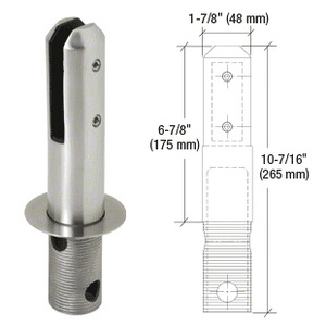 CRL Round Core Mount Friction Fit Spigot, 316L Brushed Stainless Steel Finish