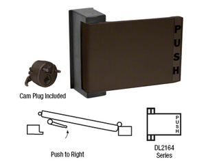 CRL Dark Bronze Universal Push-Pull Paddle Handle - Push to Right