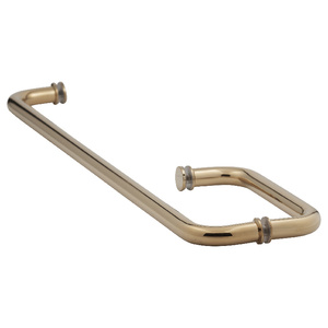 Polished Brass 8" x 24" Towel Bar Handle Combo with Washers
