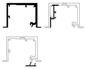 CRL Brushed Matte Black 490/495 Series Drop Ceiling Replacement Track Kit with Fixed Panel