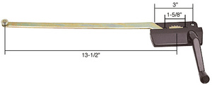 CRL Bronze 13-1/2" Right Hand Casement Window Operator 1-5/8" and 3" Screw Holes