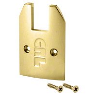CRL Polished Brass Low Profile Tapered Sidelite Rail Cap with Screws
