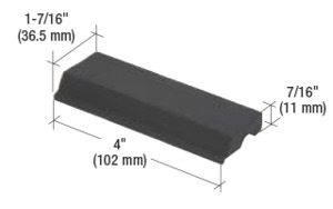 CRL-U.S. Aluminum 4" Setting Block for 1" Glazing- 100/Pk