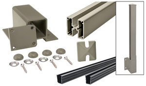 CRL Beige Gray 1100 Series Center Fascia Mount Post Kit