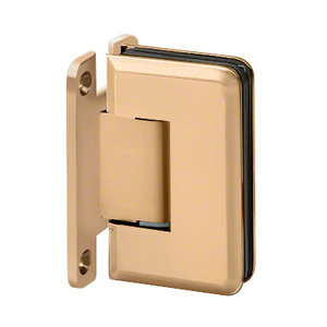 Satin Brass Wall Mount with "H" Back Plate Adjustable Premier Series Hinge