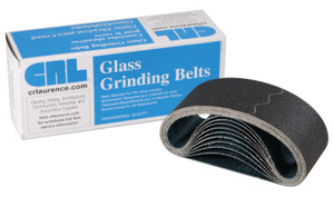 CRL 3" x 18" 220X Grit Glass Grinding Belt for Portable Sanders - 10/Bx