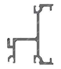 CRL-U.S. Aluminum Custom KYNAR® Paint Intermediate Horizontal, 2" x 1-3/4" - 24'-2"